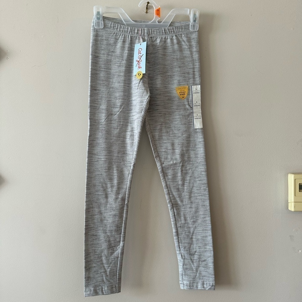 Girls Cat & Jack gray leggings 10-12 NWT